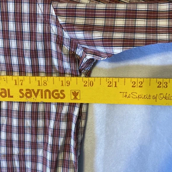 Abercrombie & Fitch Mens L Plaid Button Down Shirt Pink Moose - Picture 4 of 8